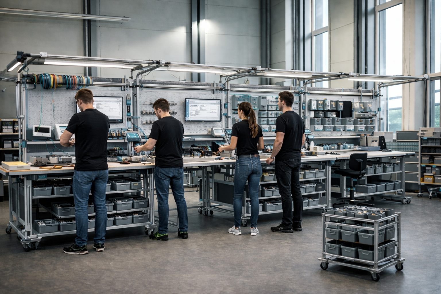 Moderner Arbeitsplatz bei EVO Electronic Solutions in Dunningen-Seedorf