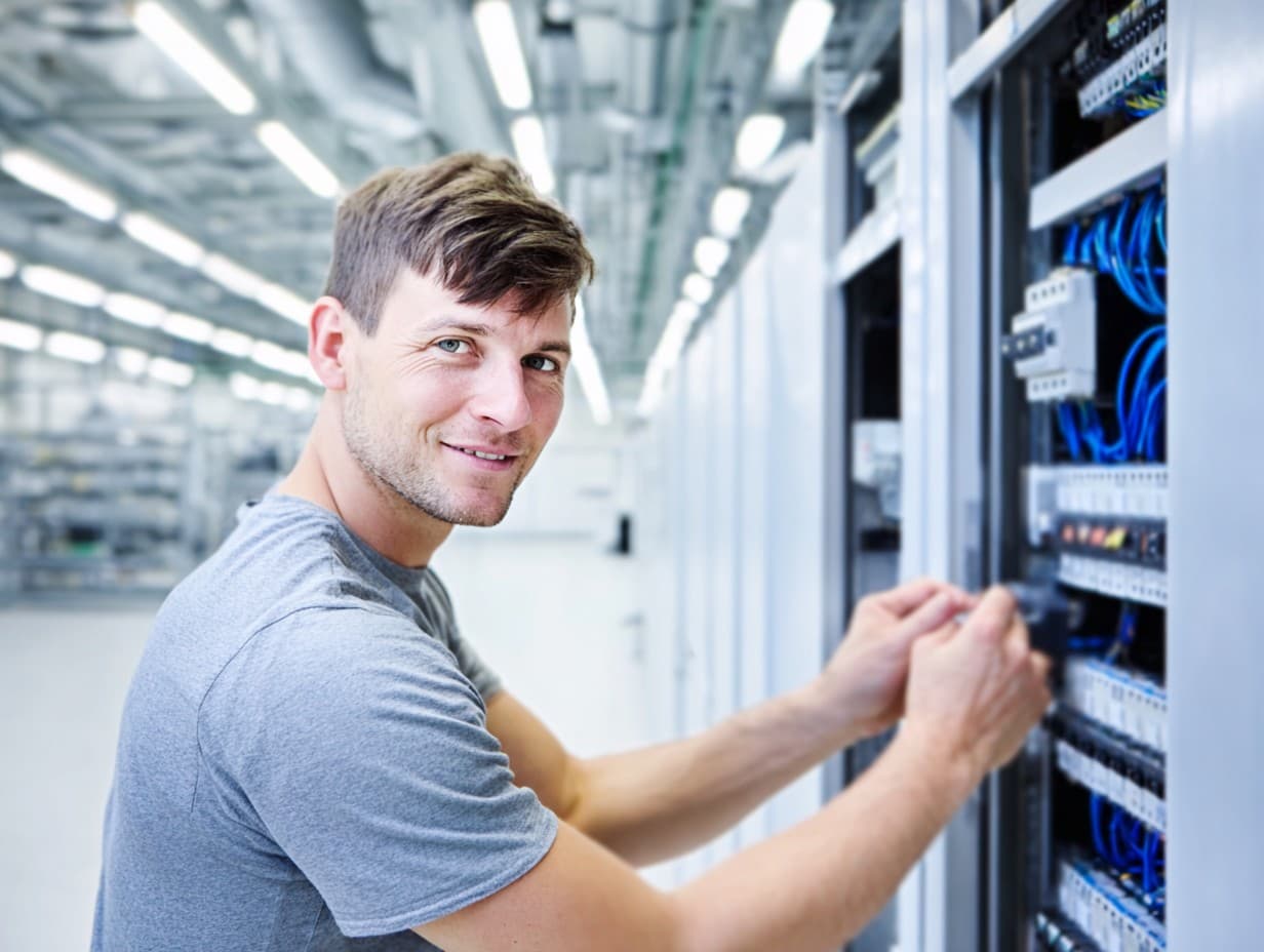 Schaltschrankbauer bei der Arbeit — EVO Electronic Solutions in Baden-Württemberg